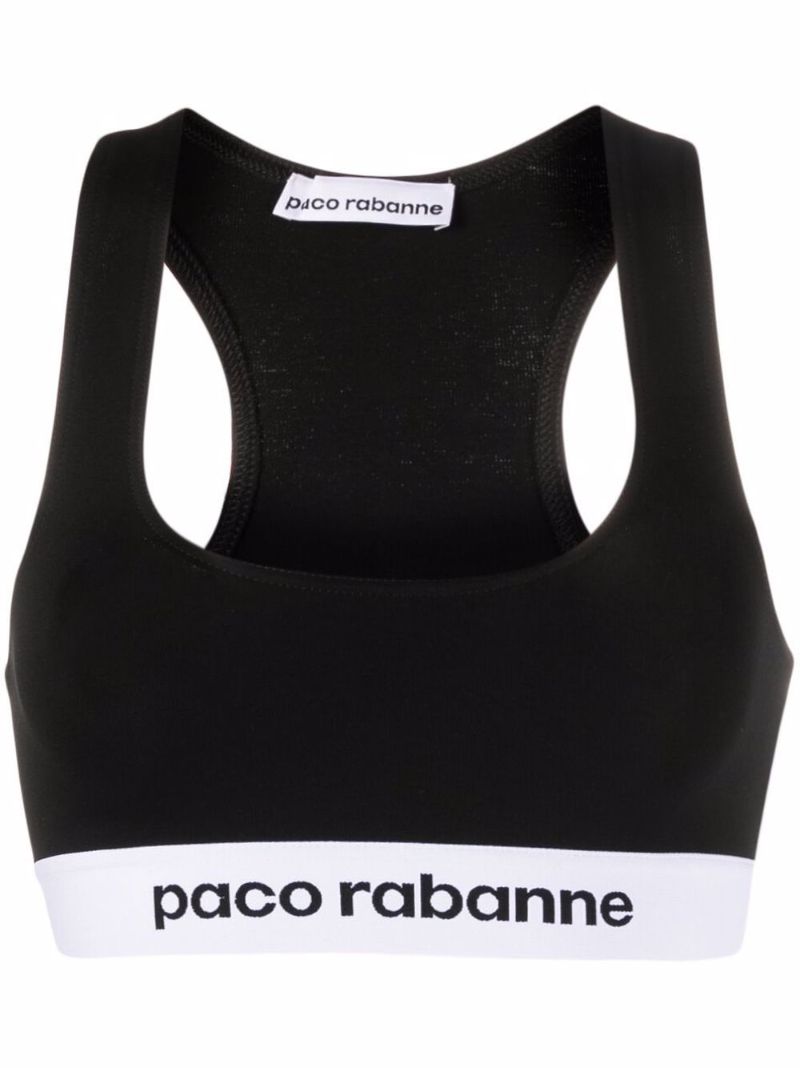 Black Logo Band Bralette