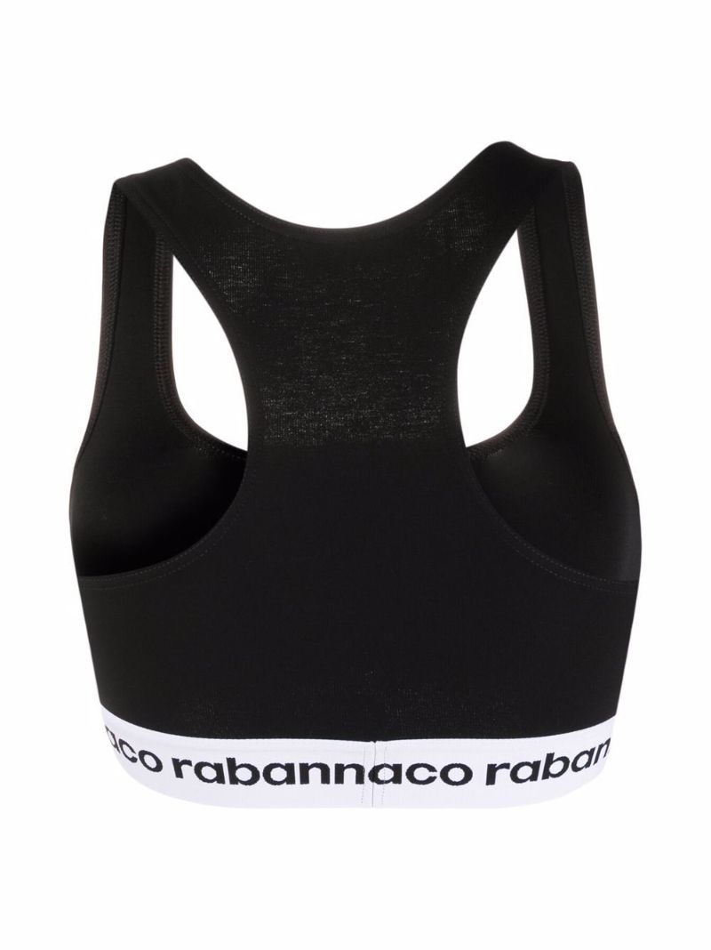 Black Logo Band Bralette