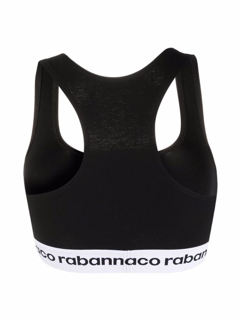 Black Logo Band Bralette