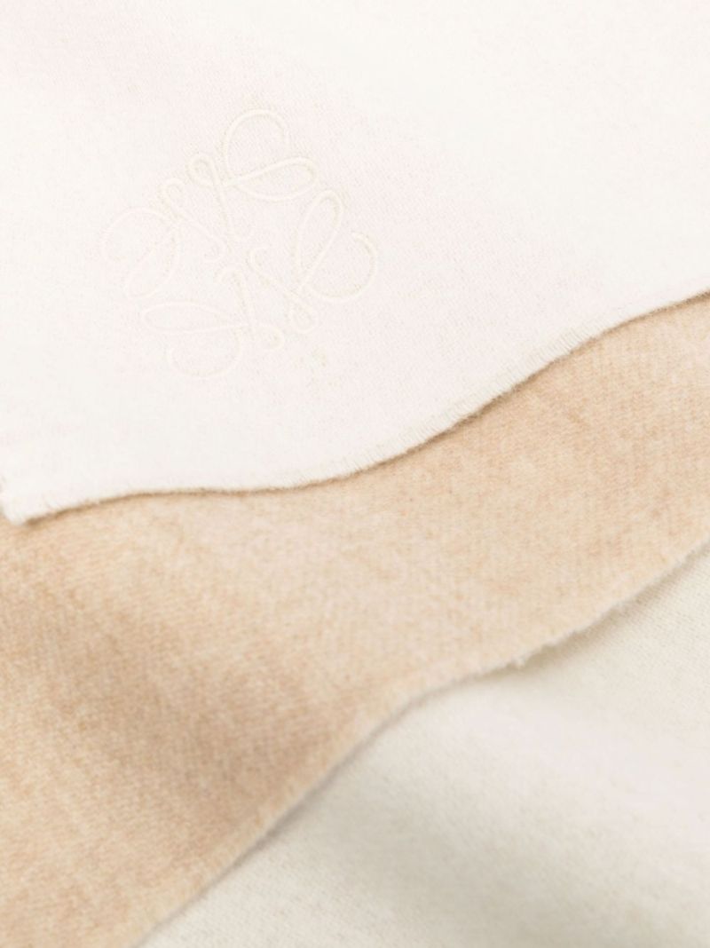 Neutral Anagram Logo Wool Scarf