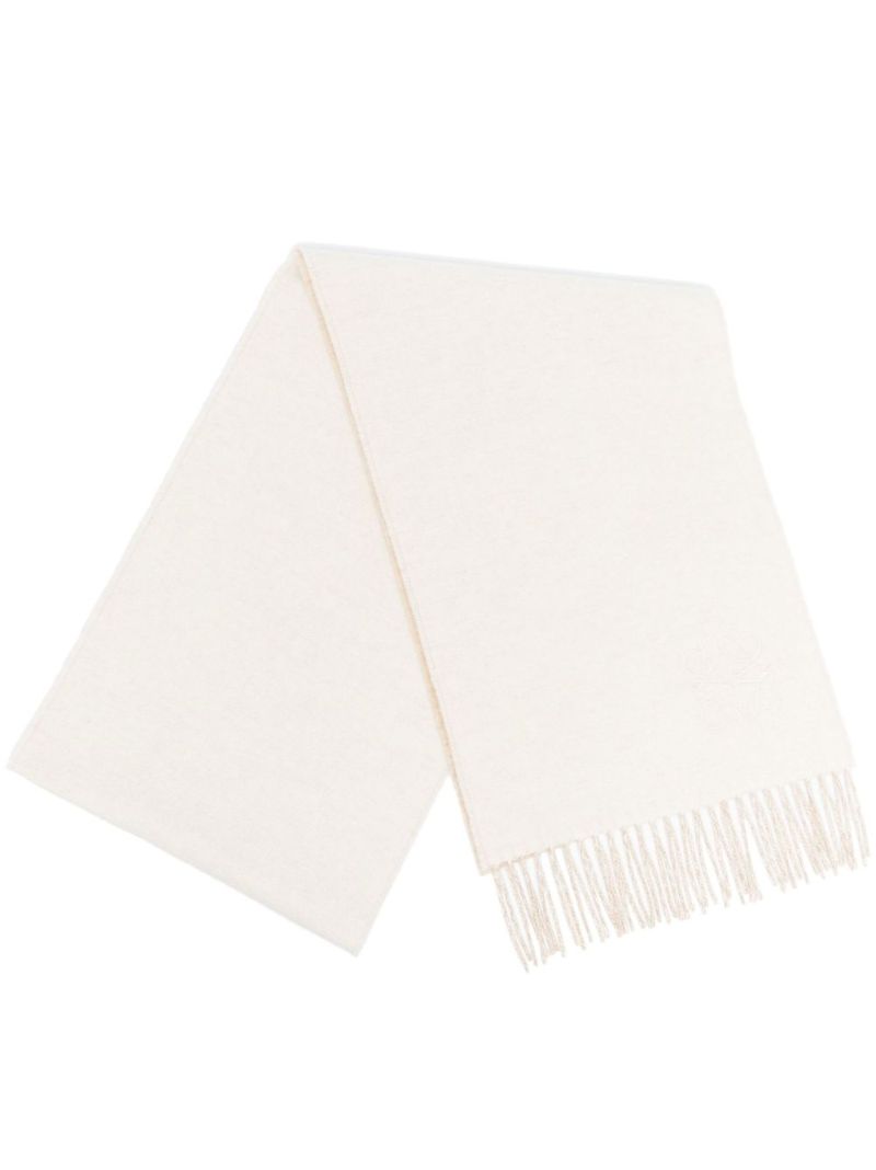 Neutral Anagram Logo Wool Scarf