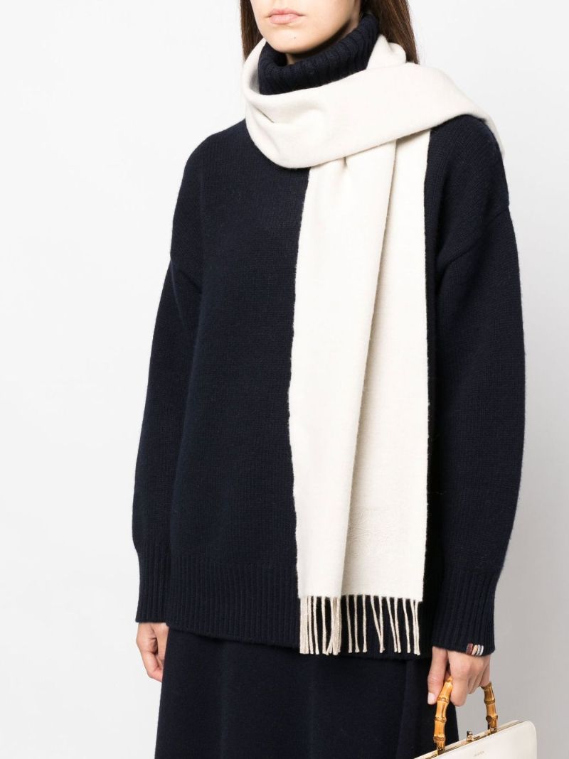Neutral Anagram Logo Wool Scarf
