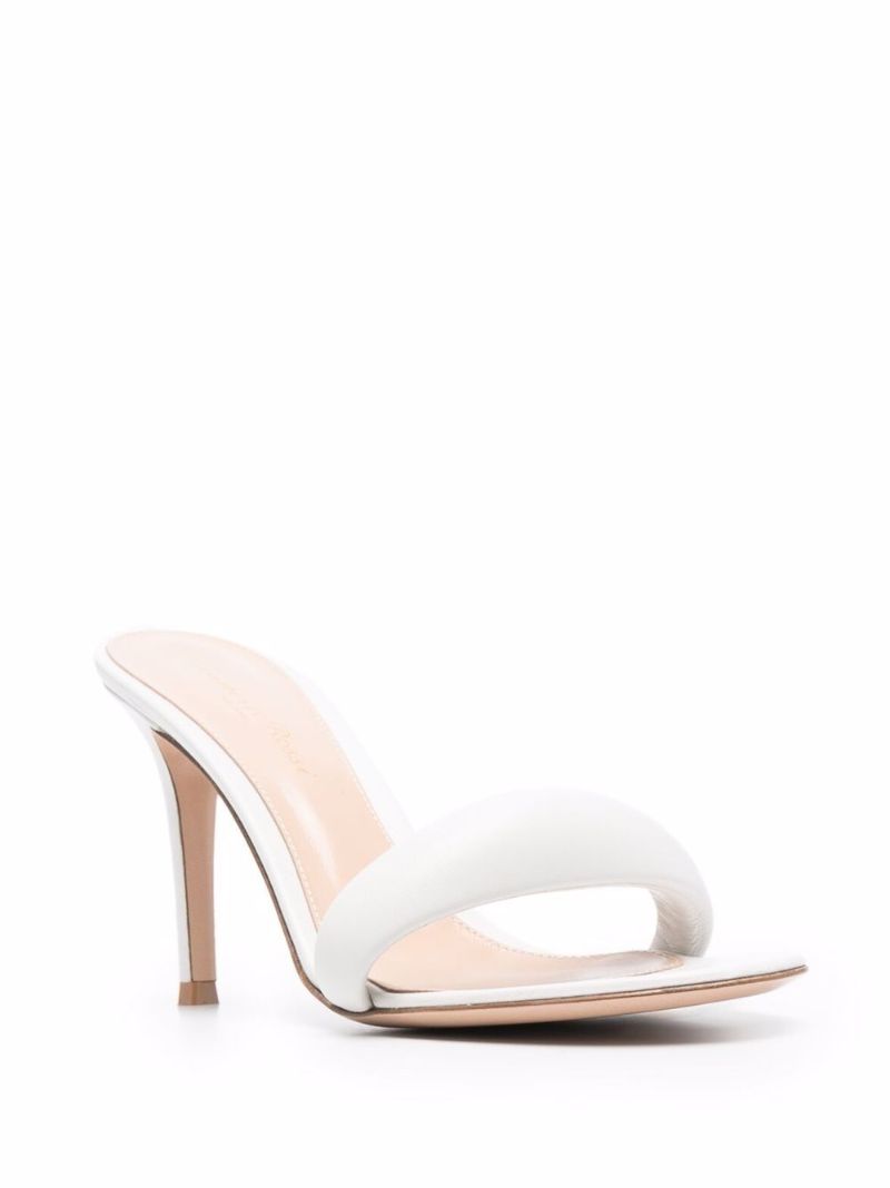 White Bijoux 85 Leather Sandals
