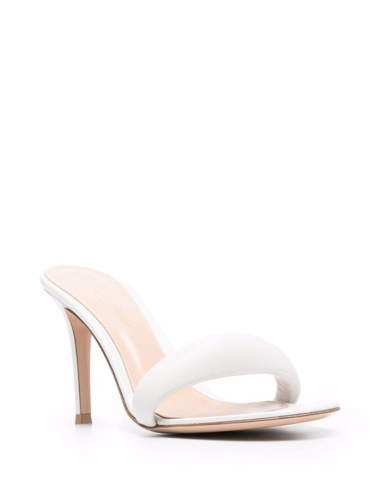 White Bijoux 85 Leather Sandals