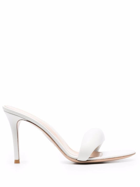 White Bijoux 85 Leather Sandals