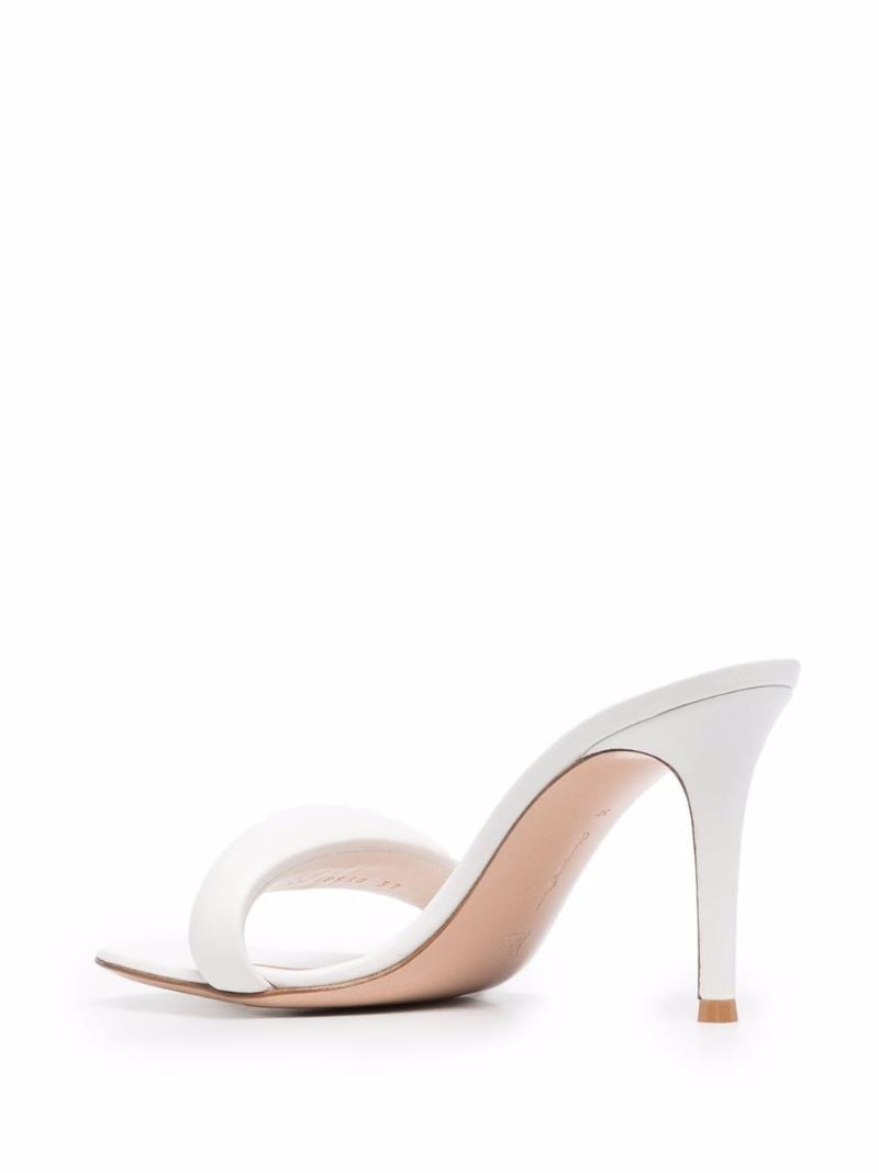 White Bijoux 85 Leather Sandals