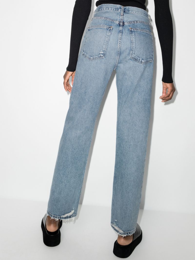 Blue '90s Pinch Waist Straight-leg Jeans