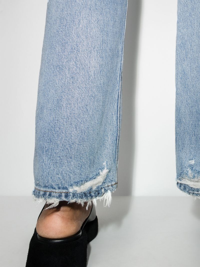 Blue '90s Pinch Waist Straight-leg Jeans