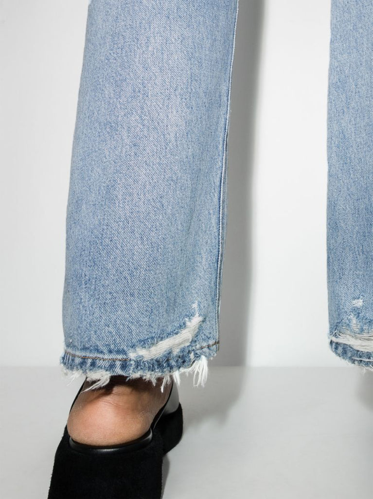 Blue '90s Pinch Waist Straight-leg Jeans