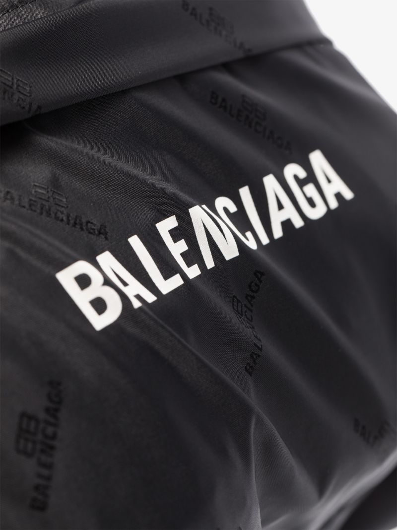 Black Logo Print Technical Backpack