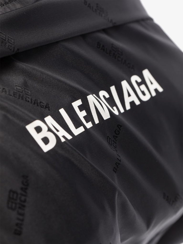 Black Logo Print Technical Backpack