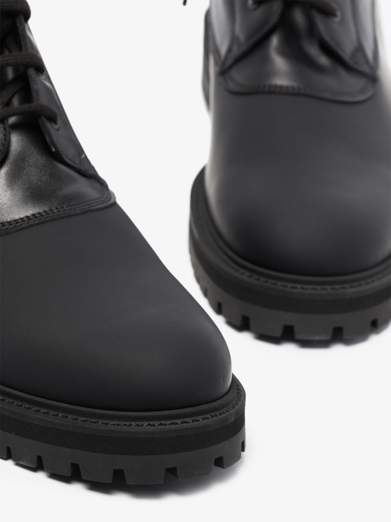 Black Technical Leather Boots