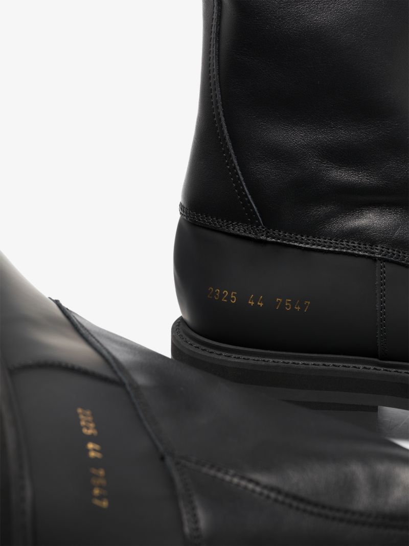 Black Technical Leather Boots
