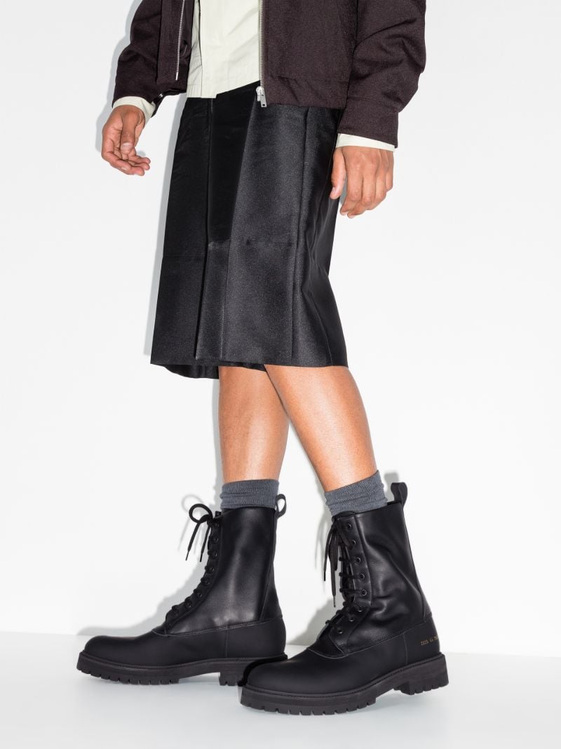 Black Technical Leather Boots