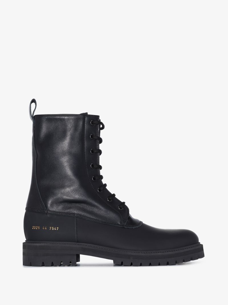 Black Technical Leather Boots