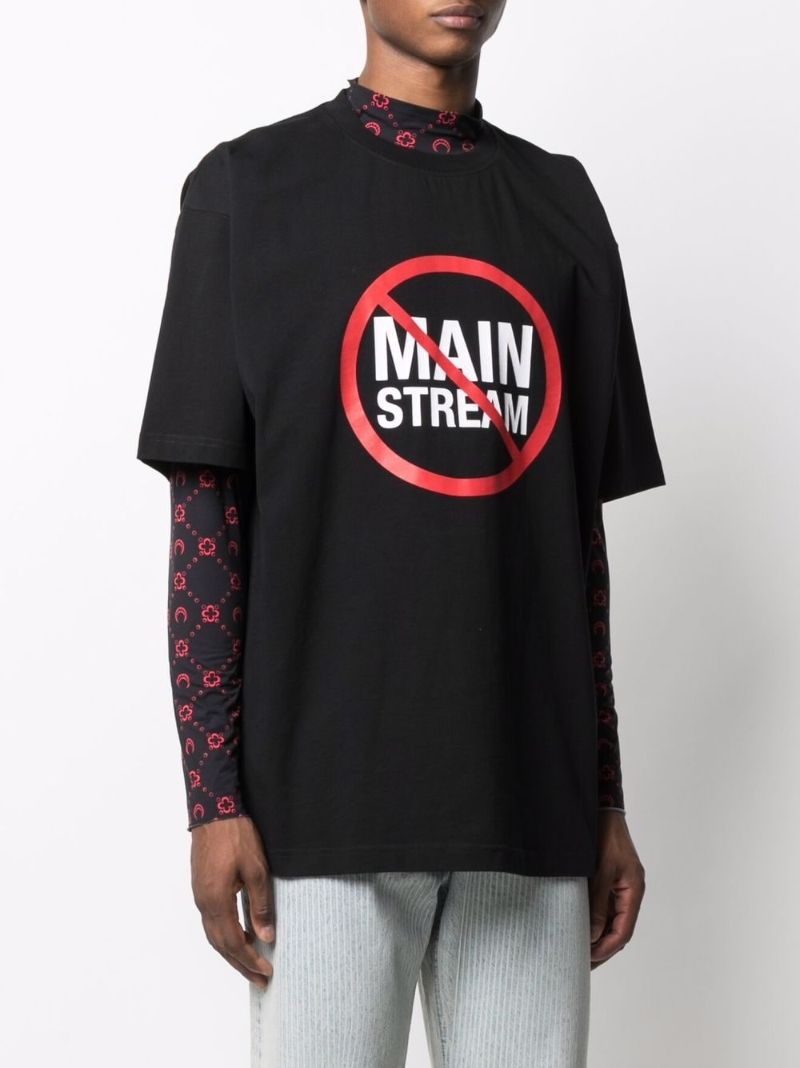 Black Graphic Print Cotton T-shirt
