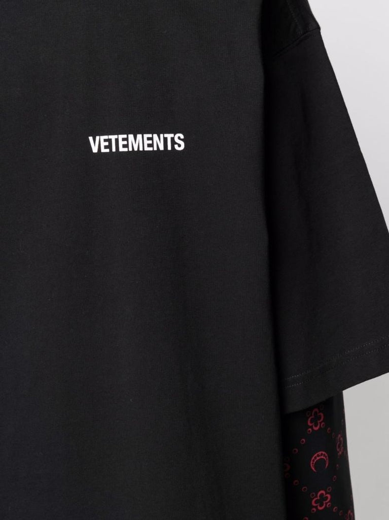Black Graphic Print Cotton T-shirt