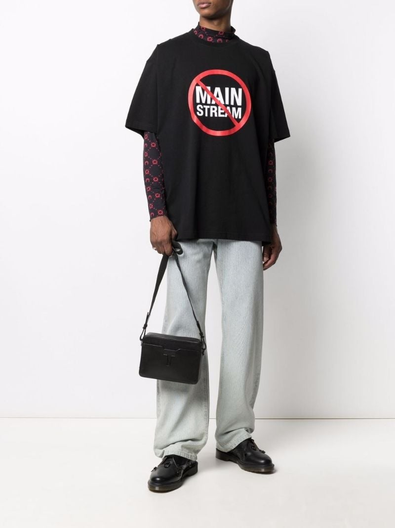 Black Graphic Print Cotton T-shirt