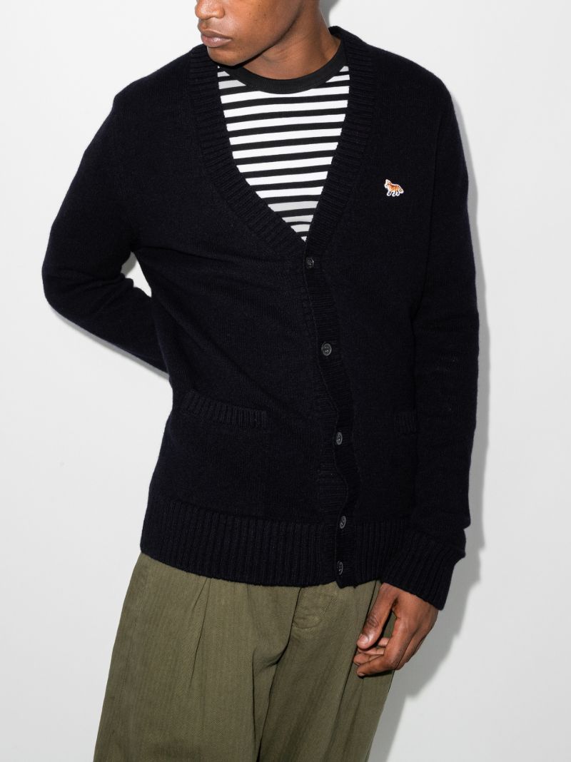 Fox Patch Wool Cardigan
