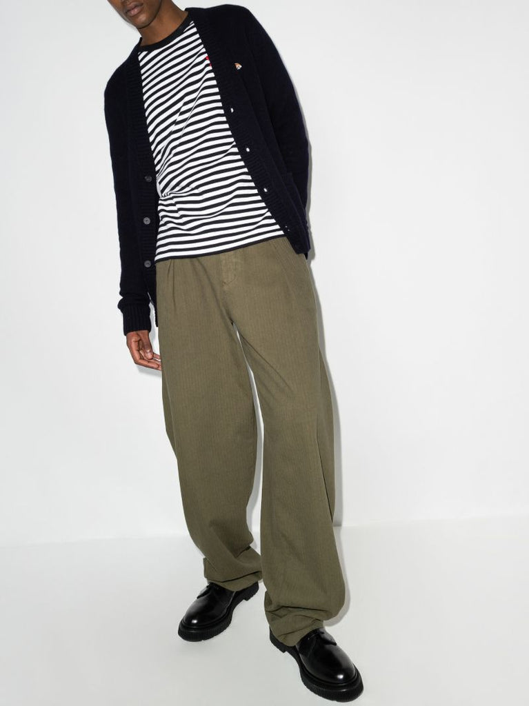 Fox Patch Wool Cardigan
