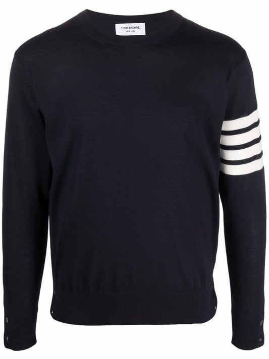 Blue 4-bar Stripe Merino Wool Sweater