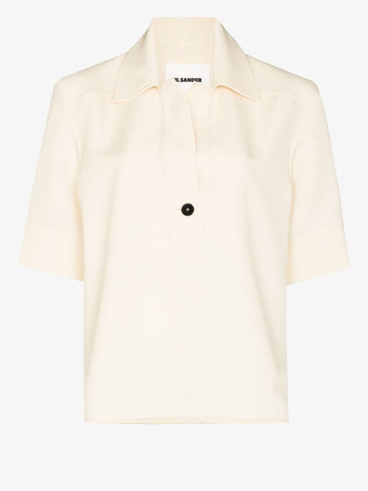 Contrast Button Blouse