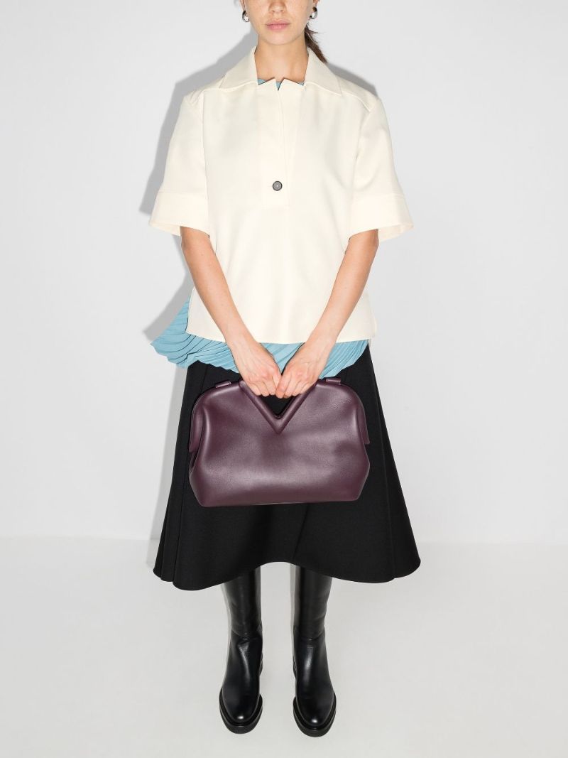 Contrast Button Blouse