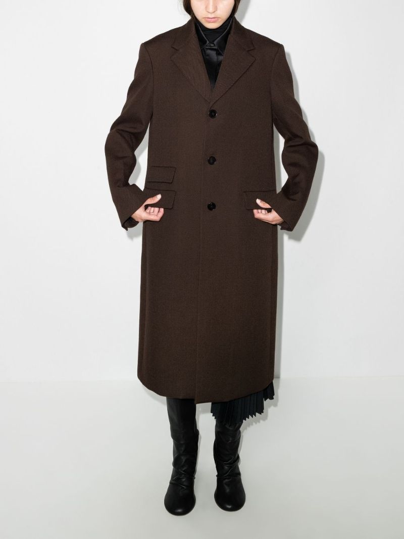 Single-breasted Wool Coat