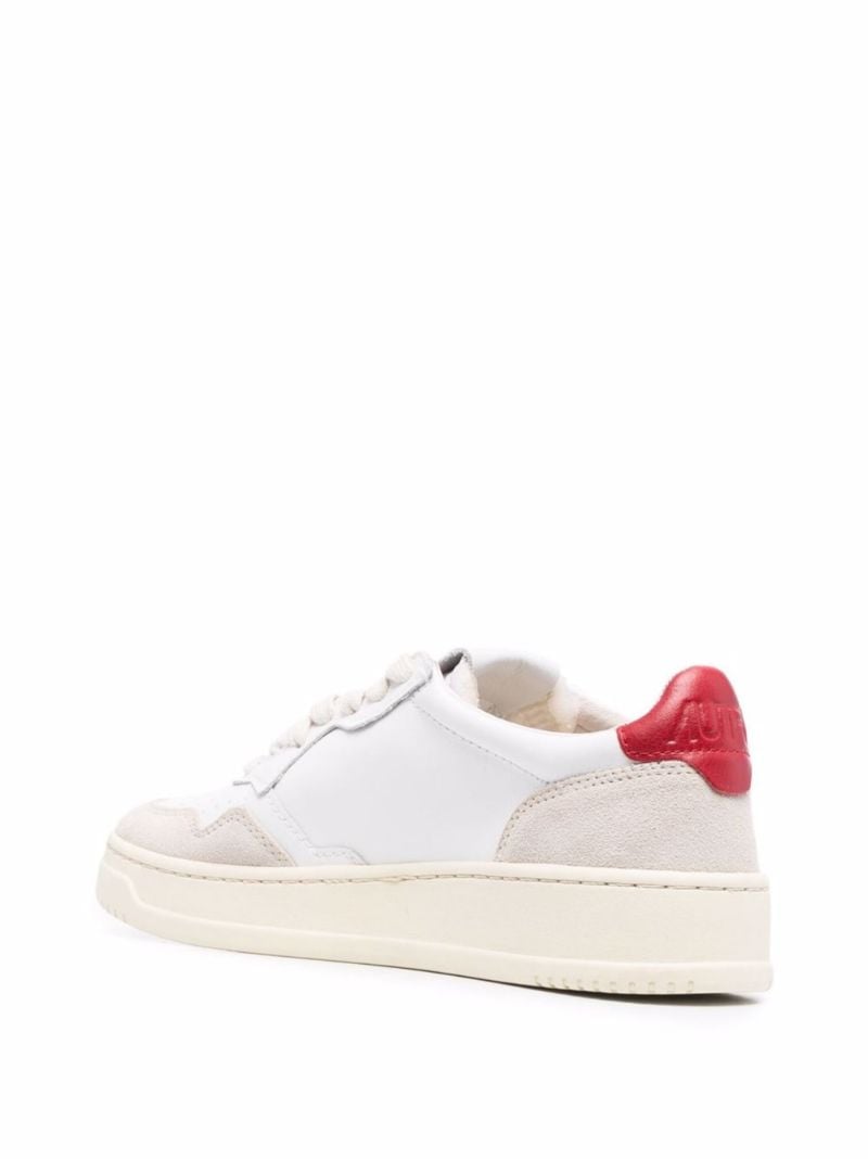 White Medalist Leather Sneakers