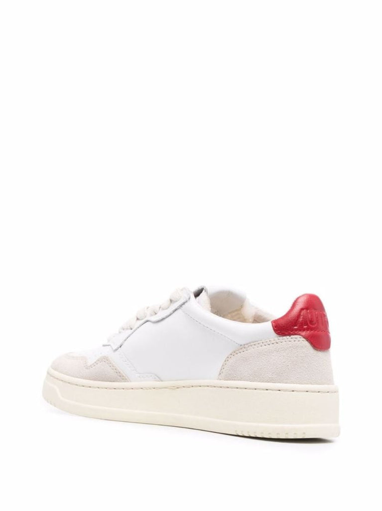 White Medalist Leather Sneakers