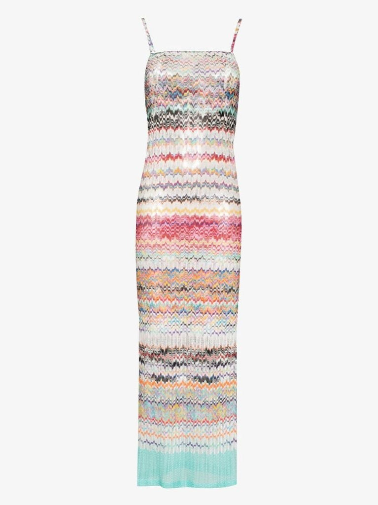 Zigzag Knit Midi Dress