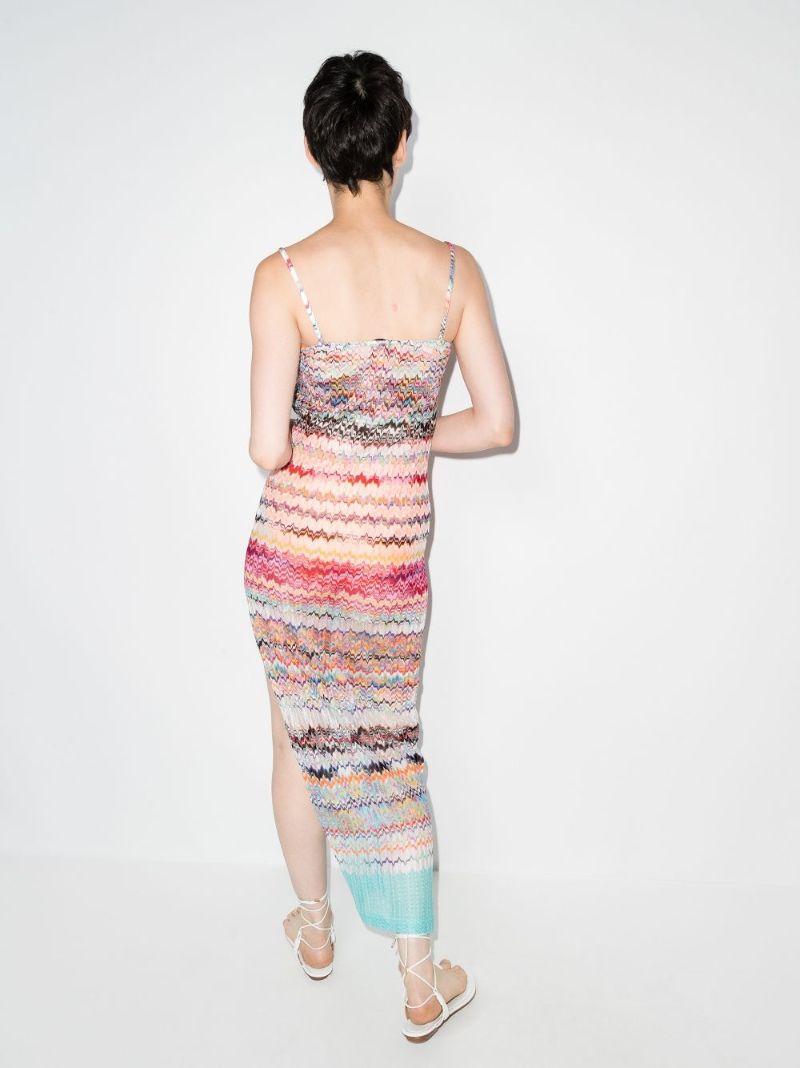 Zigzag Knit Midi Dress