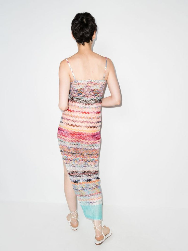 Zigzag Knit Midi Dress