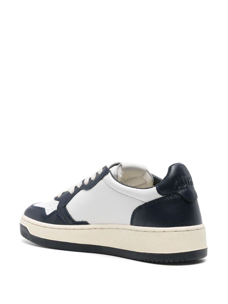 White Medalist Leather Sneakers