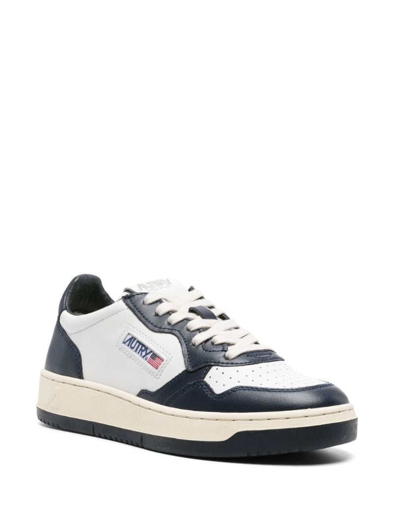 White Medalist Leather Sneakers