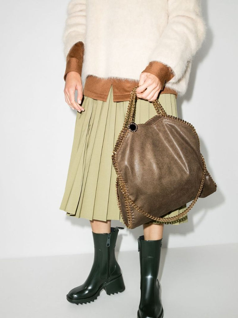 Neutral Falabella Faux Leather Shoulder Bag