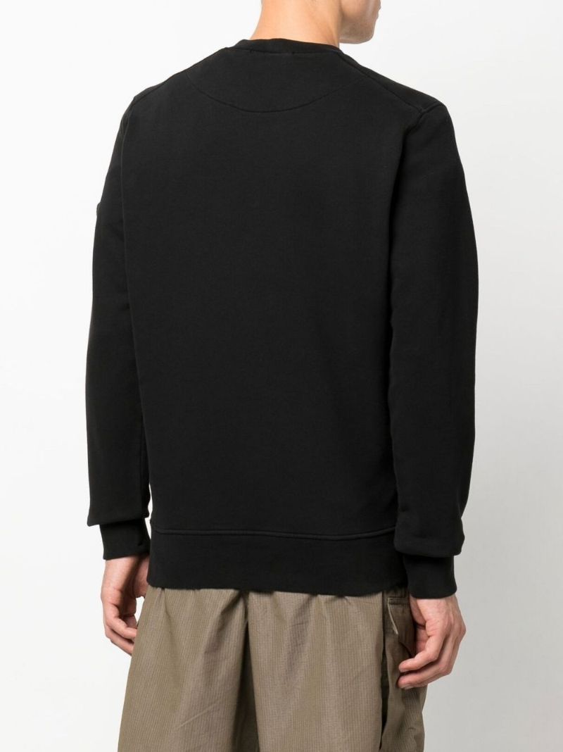 Black Logo AppliquÃ_x0083_Â© Wool Sweater