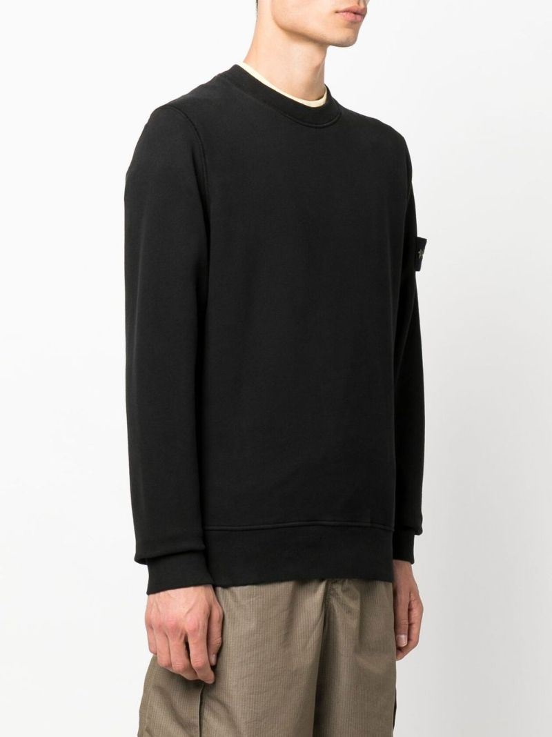 Black Logo AppliquÃ_x0083_Â© Wool Sweater