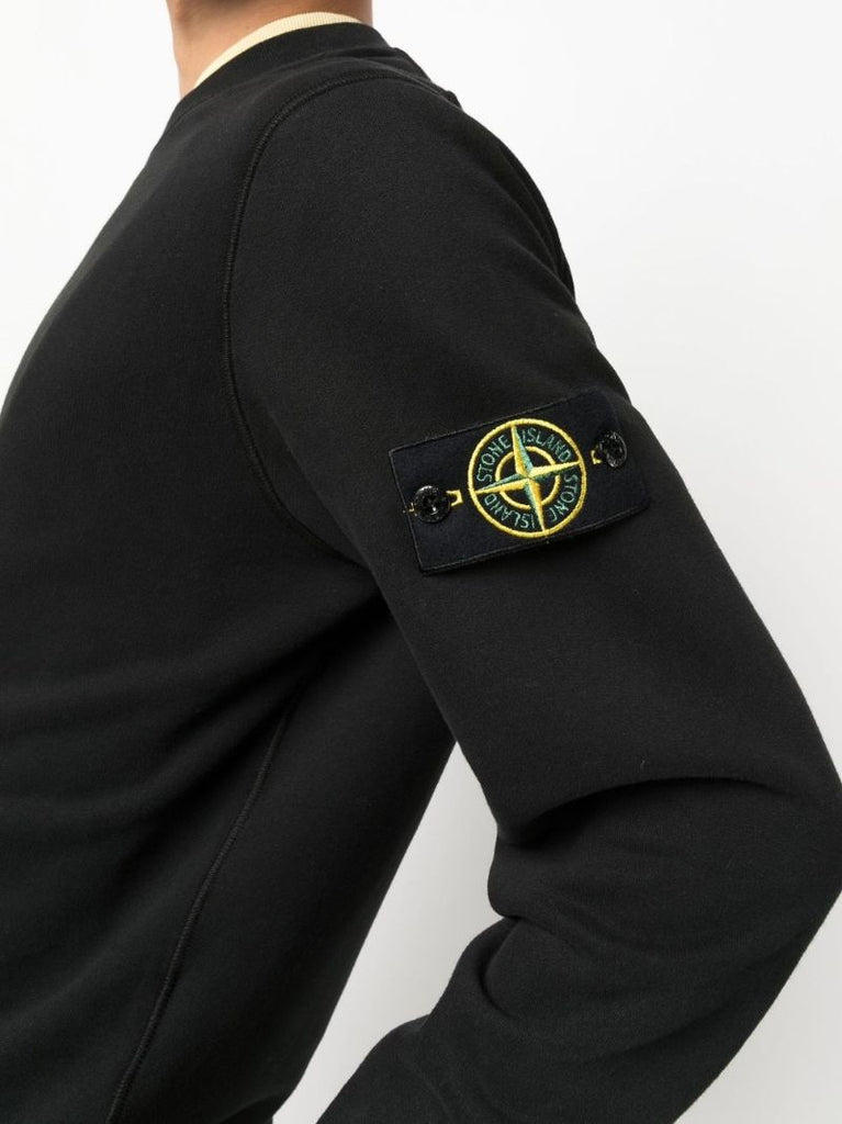 Black Logo AppliquÃ_x0083_Â© Wool Sweater