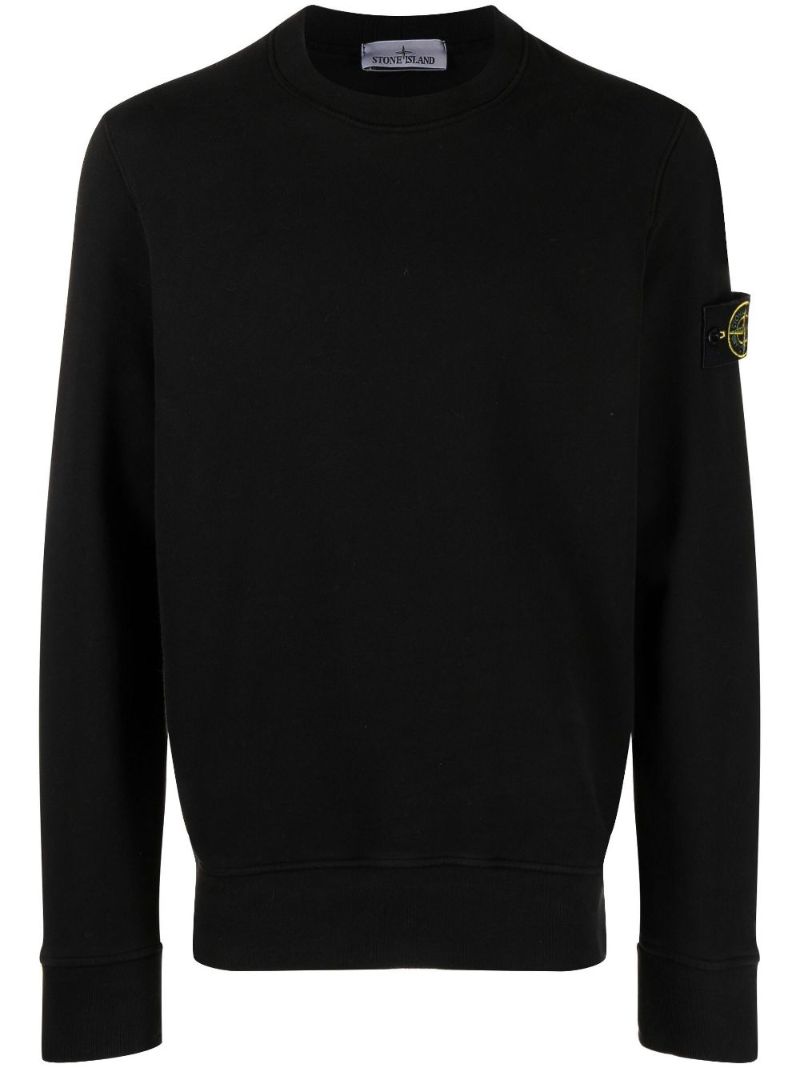 Black Logo AppliquÃ_x0083_Â© Wool Sweater