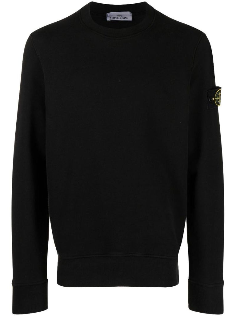 Black Logo AppliquÃ_x0083_Â© Wool Sweater