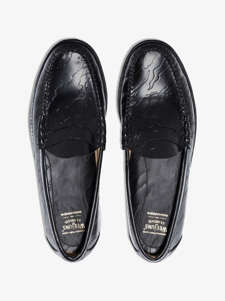 X Maharishi Black Weejuns Larson Leather Loafers
