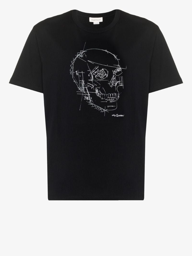 Skull Print Cotton T-shirt