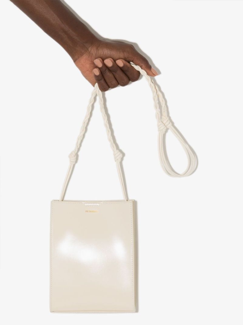 White Tangle Small Leather Cross Body Bag