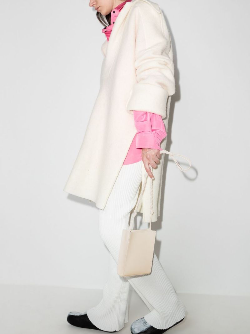 White Tangle Small Leather Cross Body Bag