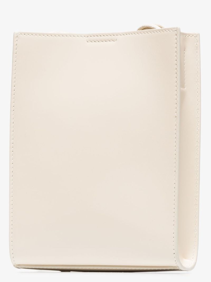 White Tangle Small Leather Cross Body Bag