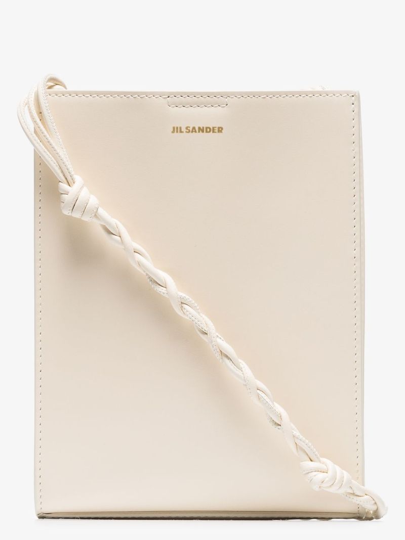 White Tangle Small Leather Cross Body Bag