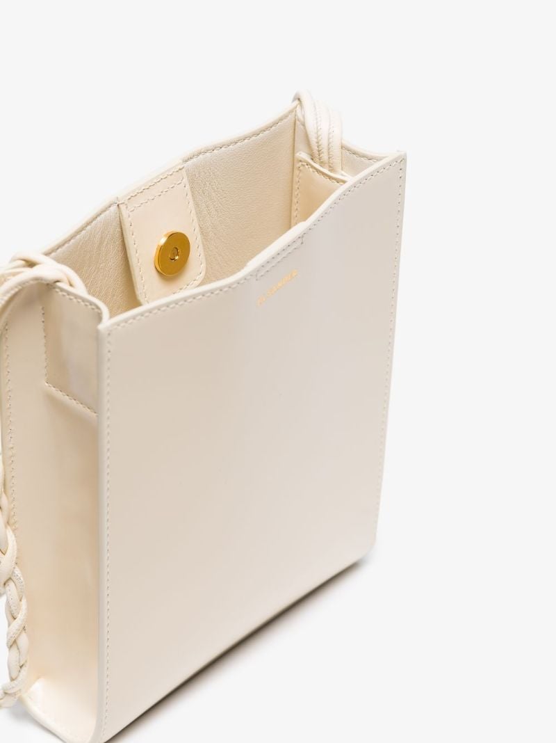 White Tangle Small Leather Cross Body Bag