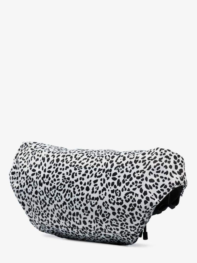 Black and White Vltn Leopard Print Cross Body Bag