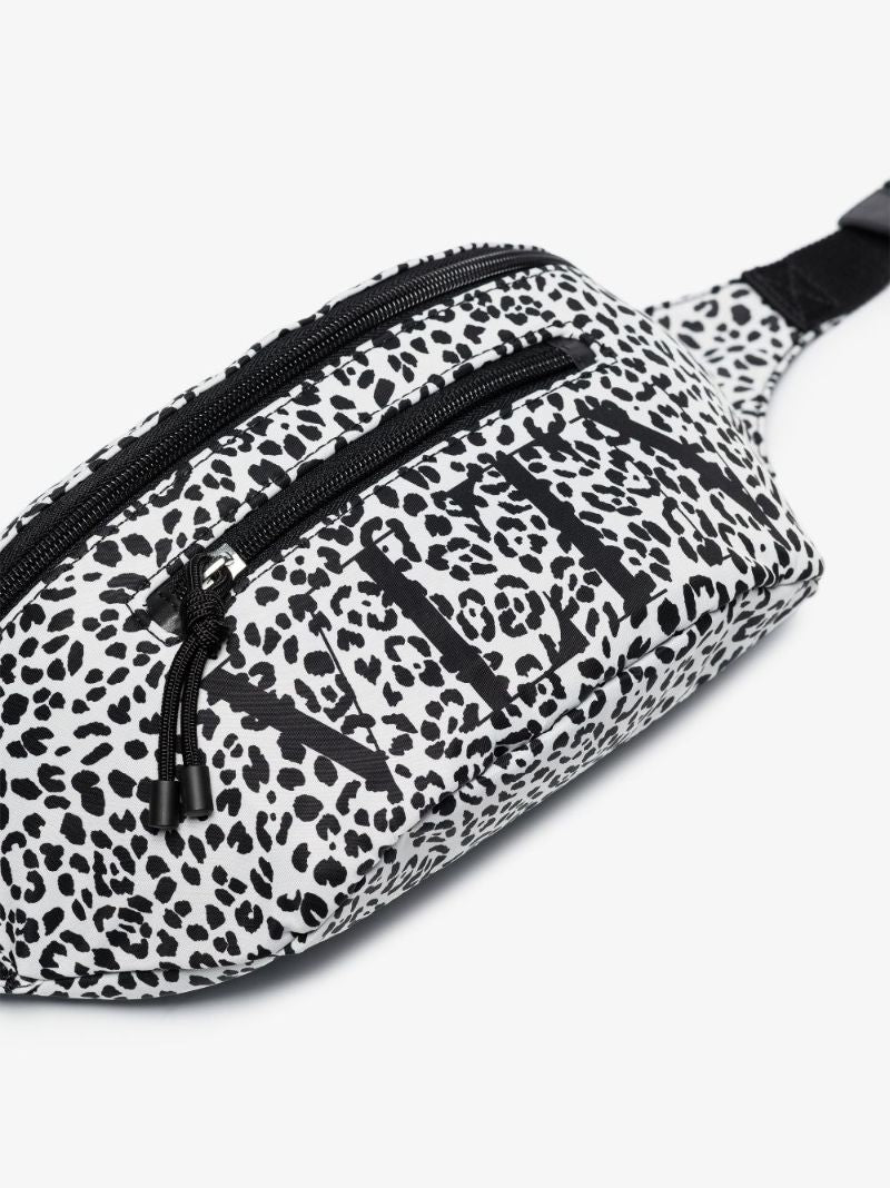 Black and White Vltn Leopard Print Cross Body Bag
